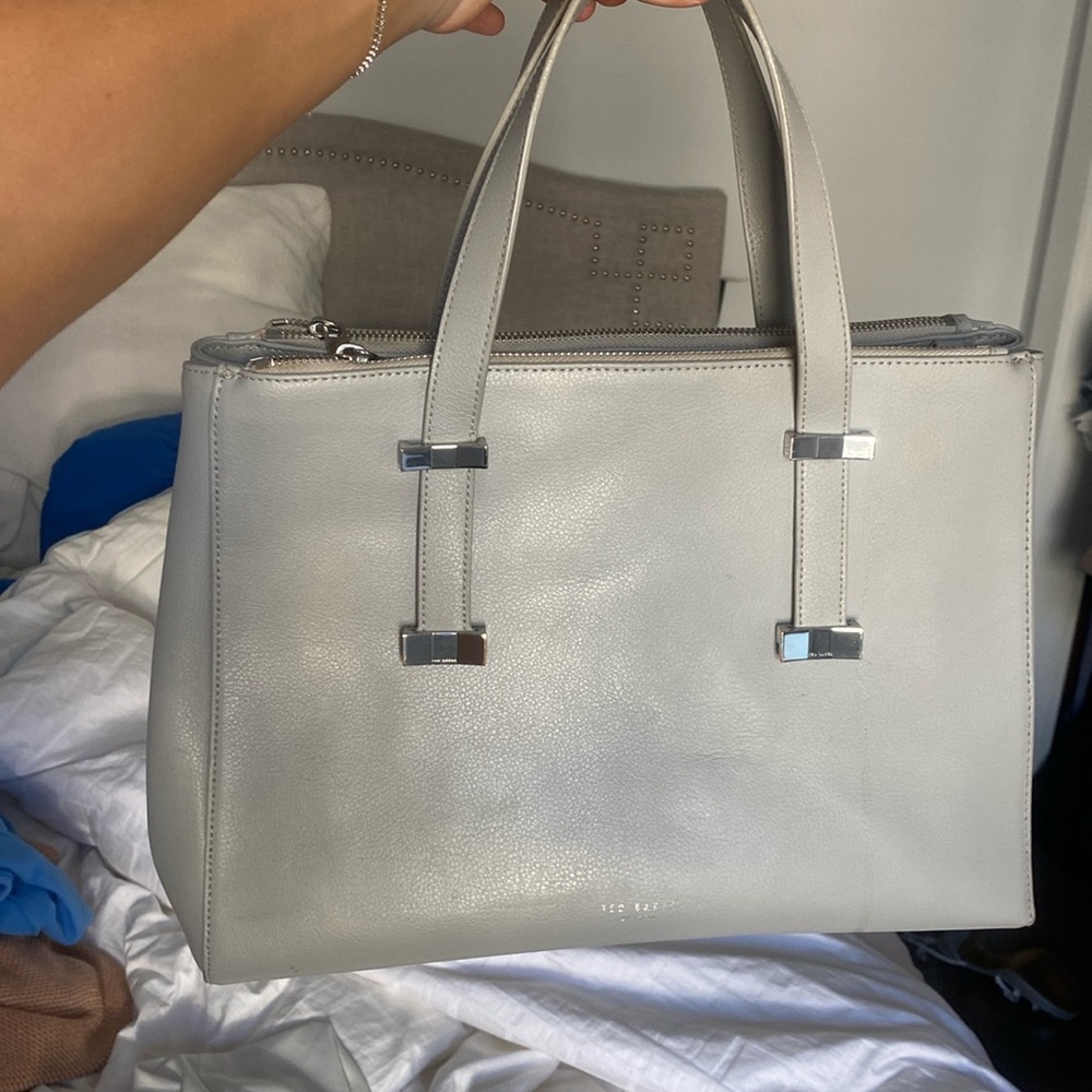 Used ted baker bag!! Gray with pink interior!